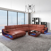 Ecksofa aus Leder für Wohnzimmer