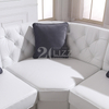 Kleines weißes Ecksofa für das Wohnzimmer