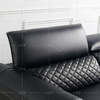 Zeitgenössisches echtes 2-Sitzer-Ledersofa
