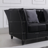 Kundenspezifisches kleines schwarzes Wohnzimmer-Ledersofa