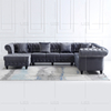 Sitzer gebogenes Leinen Stoff Sofa