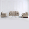 Wohnzimmer Vollbeiges Ledersofa