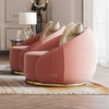 Modernes Ecksofa aus Stoff mit Metallbeinen