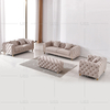 Modernes High-End-Stoffsofa mit Edelstahlfüßen