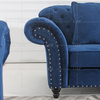 Freizeit-Stoffsofa im klassischen Stil mit kleinem Stuhl
