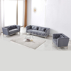 Chesterfield-Stoff-Wohnzimmersofa mit goldenen Füßen