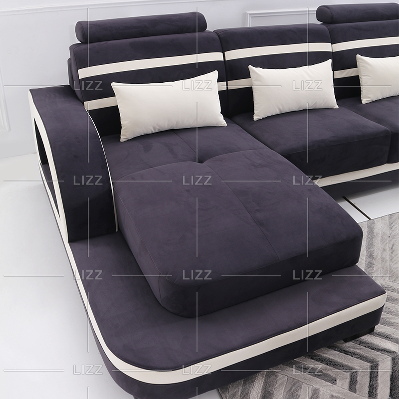 Home Stoff-Rosa Led Schnittsofa für Familienzimmer