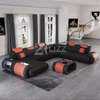 Bequemes LED-Sofa in U-Form für das Wohnzimmer