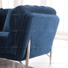 Startseite Europäisches Design Sofa aus blauem Stoff