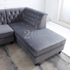 Bequemes L-förmiges Chesterfield Wohnzimmersofa