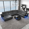 Home Dunkelbraunes Led Schnittsofa für Familienzimmer