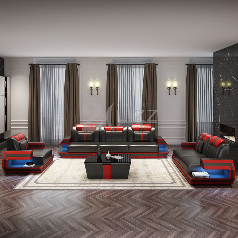 Hochwertiges quadratisches Schwarz-Weiß-Wohnzimmersofa
